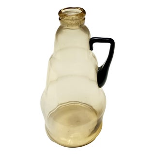 Straw Colored Murano Glass Pitcher Vase attributed to Vittorio Zecchin, Italy, 1890s For Sale