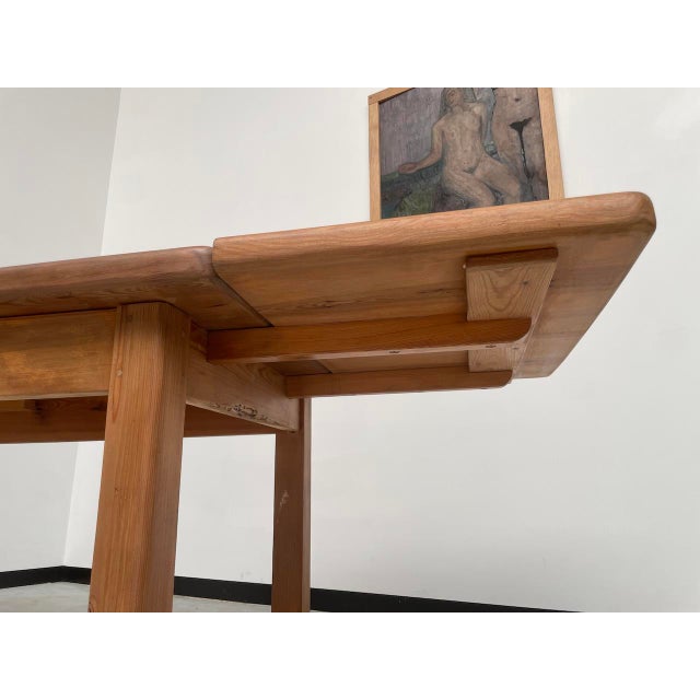 Wood Vintage Extendable Pine Table, 1950s For Sale - Image 7 of 18