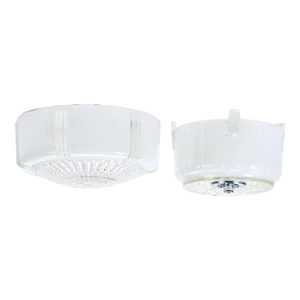 Pair of White Mid-Century Flush Mount Glass Lamp Shades
