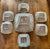 Indiana Glass Diamond Point Salad Bowl Set - Set of 7 For Sale - Image 10 of 12