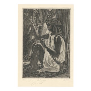 Raphaël Drouart, The Chained Slave, 1920s, Etching For Sale