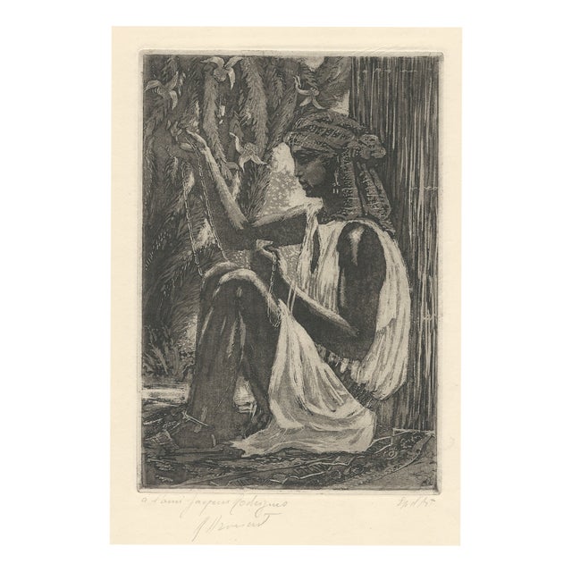 Raphaël Drouart, The Chained Slave, 1920s, Etching For Sale