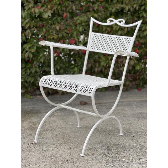 Mid-Century Modern Wrought Iron Garden Set from Maison Jansen, 1960s, Set of 5 For Sale - Image 3 of 18