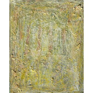 Contemporary Artwork "Golden Light" High Texture Oil Colorfield Painting on Canvas Board by Cl Auker For Sale