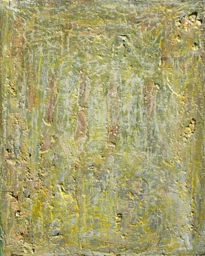 "Golden Light" High Texture Oil Colorfield Painting on Canvas Board by Cl Auker