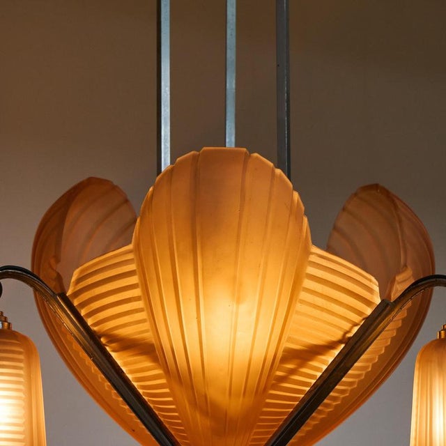 Art Deco Chandelier from Atelier Petitot, France, 1930s For Sale - Image 15 of 18