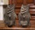 Pair of 19th Century French Carved Verdigris Patinated Bronze Fish-Form Vases For Sale - Image 4 of 10