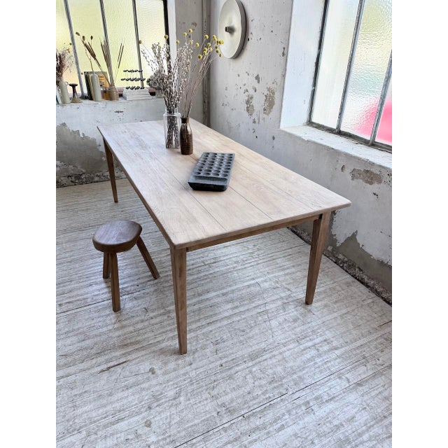 Vintage Farm Table in Cherry Wood, 1970s For Sale - Image 10 of 18