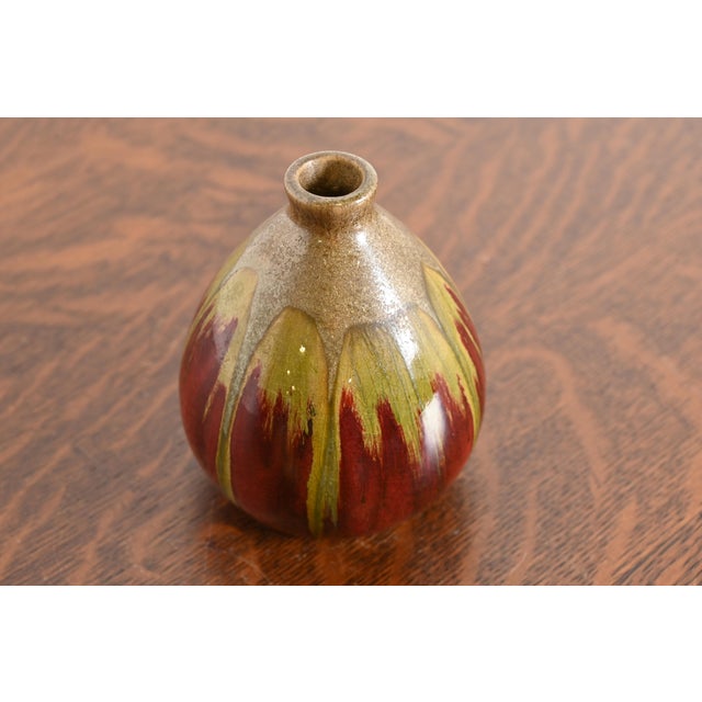 Rookwood Pottery Modern Drip Glazed Ceramic Bud Vase For Sale - Image 4 of 10