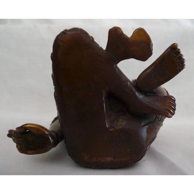 Metal Late 20th Century Nepalese Copper Hindu Goddess Parvati Statue For Sale - Image 7 of 12