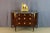 A very high-quality Louis XVI period commode with doors. It rests on four legs ending in bronze sabots, the uprights are...