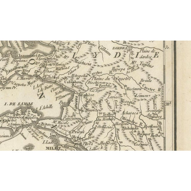 Antique Map of Asia Minor Coast and Greek Islands from Ambroise Tardieu, 1825 For Sale - Image 4 of 13