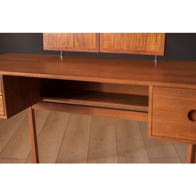 Brown Vintage Kai Kristiansen Danish Modern Teak Vanity for Aksel Kjersgaard For Sale - Image 8 of 18