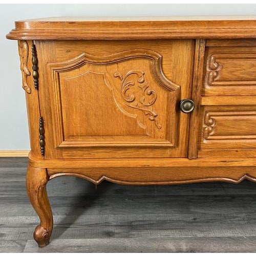 Vintage French Louis XVI Style Carved Buffet For Sale - Image 5 of 15