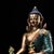 Late 20th Century Tibetan Style Gilt Bronze Medicine Buddha Statue With Turquoise Inlay For Sale In Los Angeles - Image 6 of 9