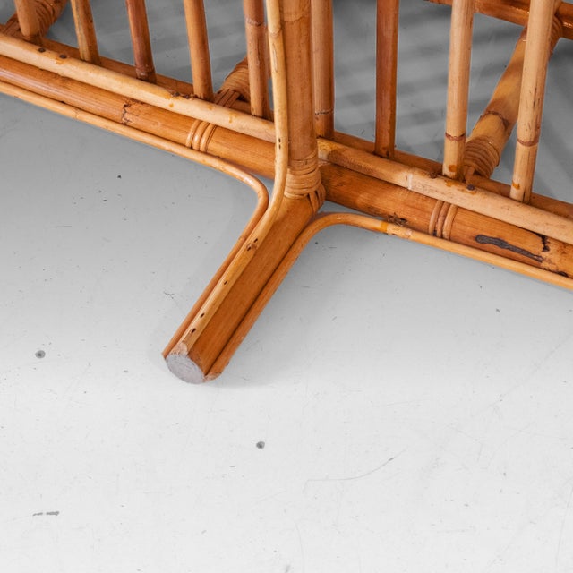 Italian Riviera Modern Bamboo and Rattan Sofa in the style of Vivai del Sud Style, 1970s For Sale - Image 9 of 18