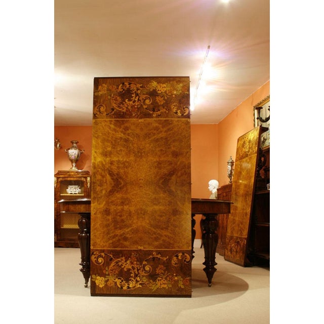 Burr Walnut Marquetry Dining Table and Chairs, 1990s, Set of 19 For Sale - Image 15 of 18
