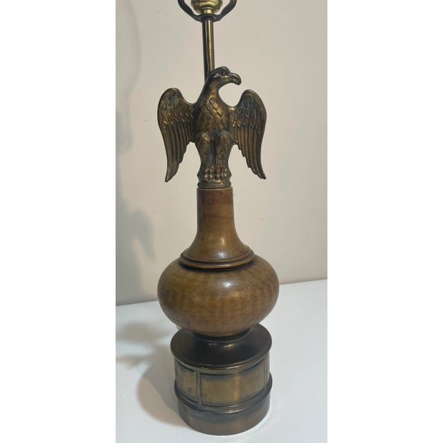 Great Vintage Federal style American Eagle Table Lamp. The Base of the American patriotic themed desk lamp is Pot Metal/...