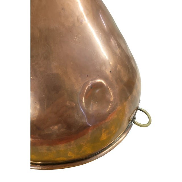 Copper Handmade Antique Copper Funnel With Brass Ring For Sale - Image 8 of 9