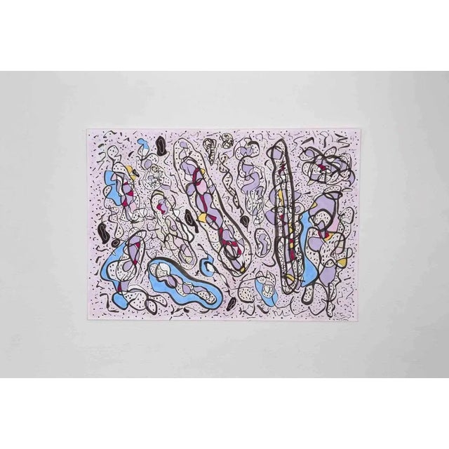 Composition is an original artwork realized by Maurizio Gracceva (Roma, 1955) in 2010. China ink and watercolor. Hand...