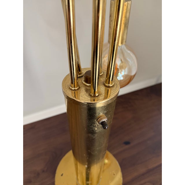 Brass Late 20th Century Mid Century Modern Brass “Waterfall” Table Lamp After Robert Sonneman For Sale - Image 8 of 12