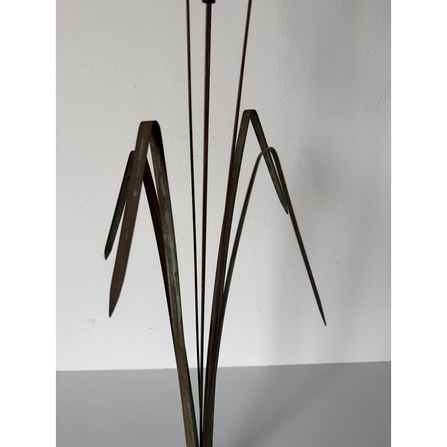 1970’s Mid-Century Modern Mixed Metals Cattail Sculpture For Sale In Miami - Image 6 of 12