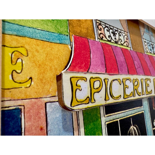 Paper Clement French Paris Street Scene Mixed Media Artwork 2014 For Sale - Image 7 of 12