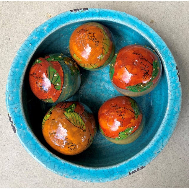Set of 5 Late 20th-Century Hand-Painted Gourd Hanging Ornaments, New Mexico For Sale - Image 4 of 18