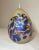 Blue 1990s Hand Blown Maytum Studio Art Glass Iridescent Aurene Egg Shaped Oil Lamp Vase For Sale - Image 8 of 14