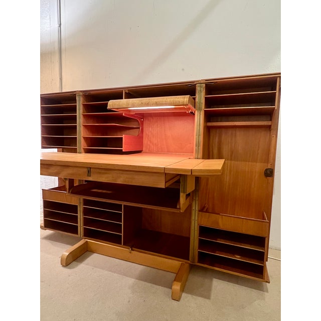 Mid-Century Magic Box Folding Desk Cabinet from Mummenthaler & Meier, Switzerland, 1950s For Sale - Image 10 of 10