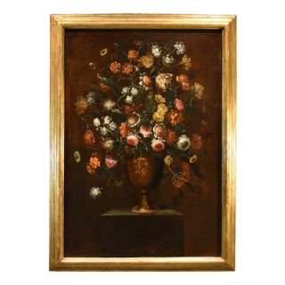 Andrea Scacciati, Flowers Still Life, 1680, Oil on Canvas, Framed For Sale