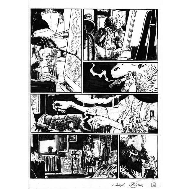 This work entitled "The Crazy Painter" is a test table belonging to the comic published in 2022 by Sarbacane in France and...