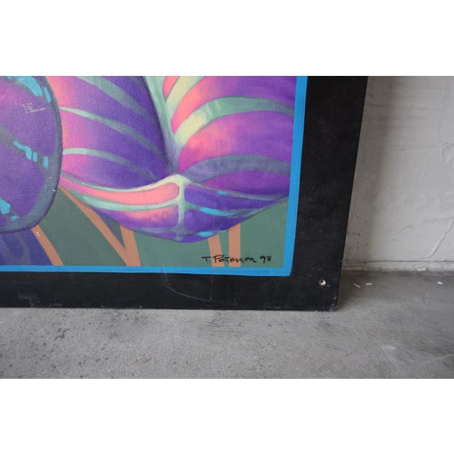 Tropical Foliage Caribbean Paintings, Signed 1993 - Set of 3 For Sale - Image 10 of 12