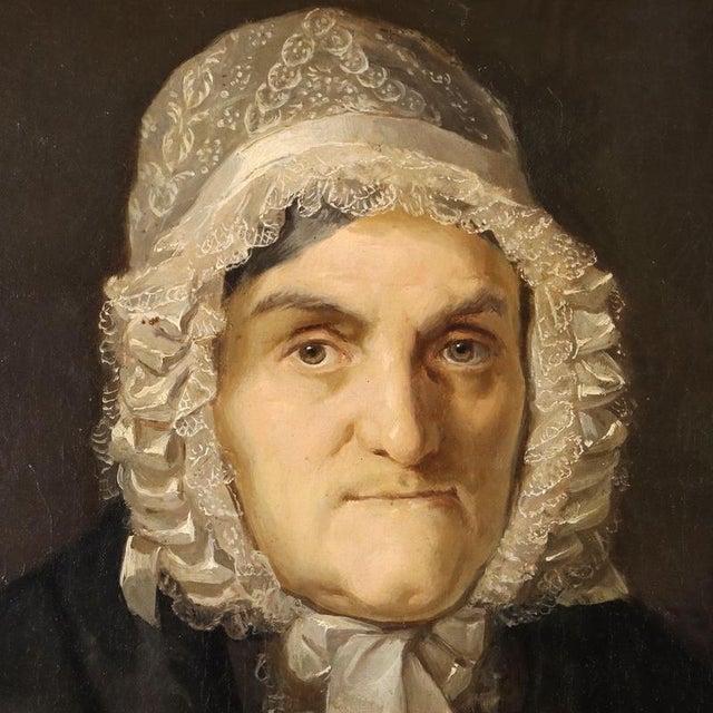Lombard School Artist, Female Portrait, 19th Century, Oil Painting on Canvas, Framed For Sale - Image 4 of 12