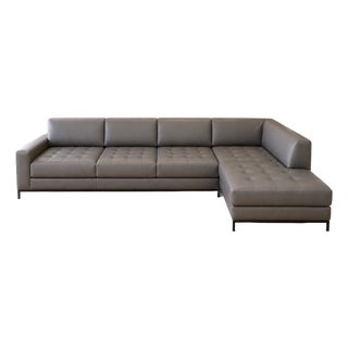 Roche Bobois Italian Leather Sectional For Sale