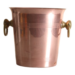 Vintage Champagne Bucket in Copper and Brass Metal, 1960s For Sale