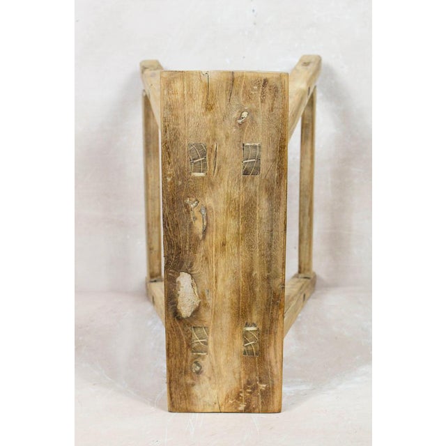 Rustic Vintage Rustic Stool in Elm For Sale - Image 3 of 5