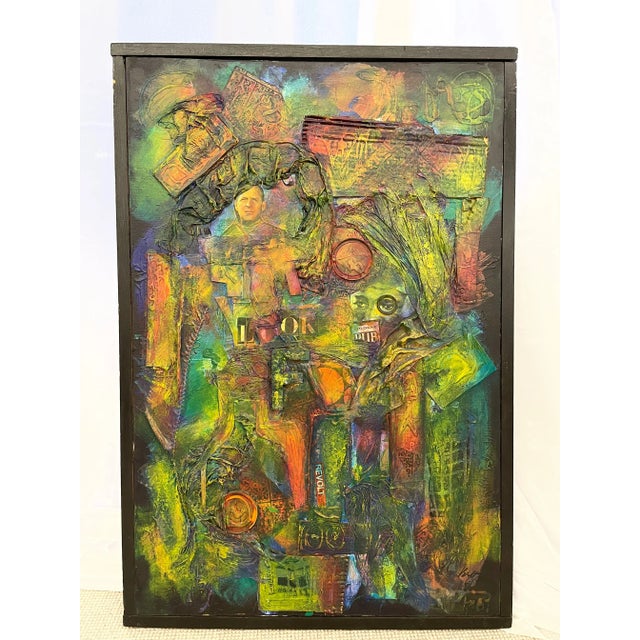 Mid-Century Modern Mixed Media, Collage, by Tom Betts, American, 1967 For Sale - Image 13 of 13