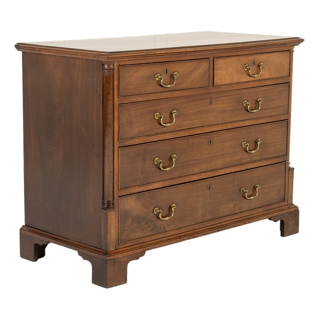 18th Century English George III Mahogany Chest of Drawers For Sale