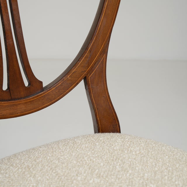White Set of Four Hepplewhite Dining Chairs, Antique, United Kingdom, 19th Century For Sale - Image 8 of 12
