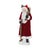 Kenneth Ludwig Chicago Flocked Santa Figurine with Hood and Staff (Set of 2) For Sale - Image 4 of 5