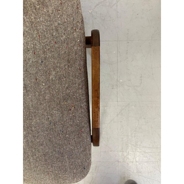 1960s Vintage Grey Upholstered Mid Century Modern Chair For Sale In Seattle - Image 6 of 7