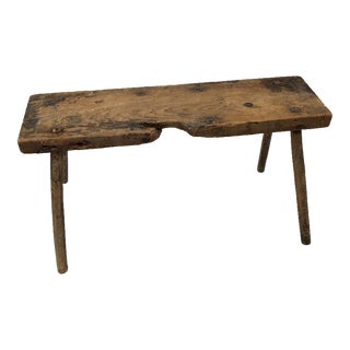 Primitive Milking Bench in Pine For Sale