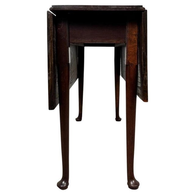 18th Century Antique English Walnut Drop-Leaf Gateleg Table For Sale - Image 11 of 13