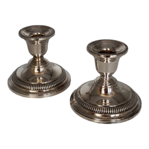 Sterling Silver Candle Holders - A Pair