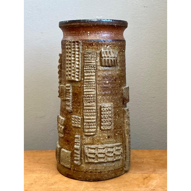 Vintage Abstract Patterned Pottery Vase For Sale - Image 18 of 18