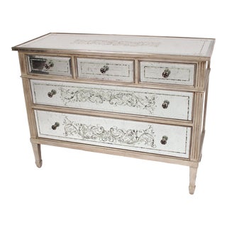 Louis XVI Style Mirror Clad Chest of Drawers For Sale