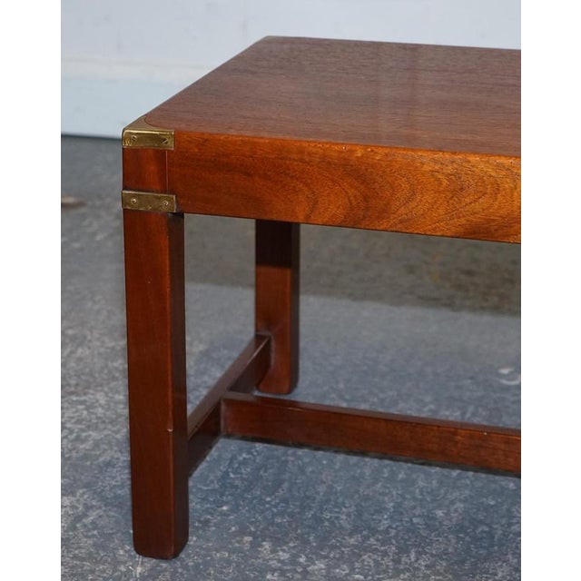 Vintage Reh Kennedy Military Campaign Coffee Table from Harrods London For Sale - Image 8 of 11