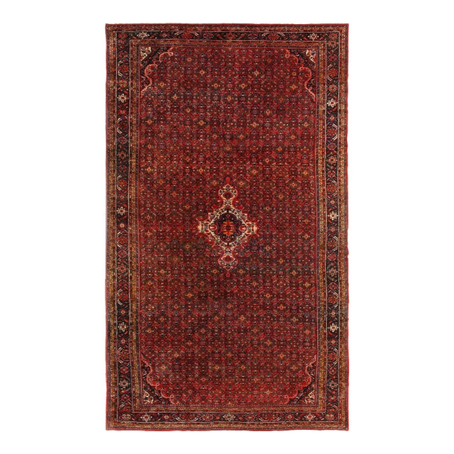 Fine Hand Knotted Persian Antique Hossin Abad Rug For Sale