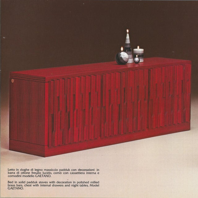 Overview An exceptionally rare Gaetano Sideboard designed by Luciano Frigerio for Frigerio di Desio in the 1970s, crafted...